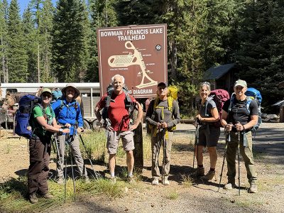 The crew ready to hit the trail