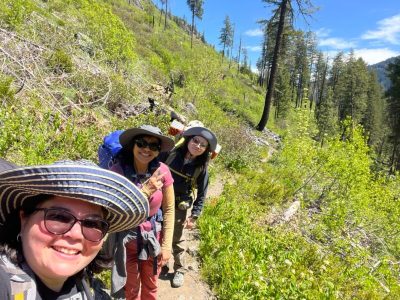 Aivett, Joy, and Rashmi on the Ingalls Creek Trail